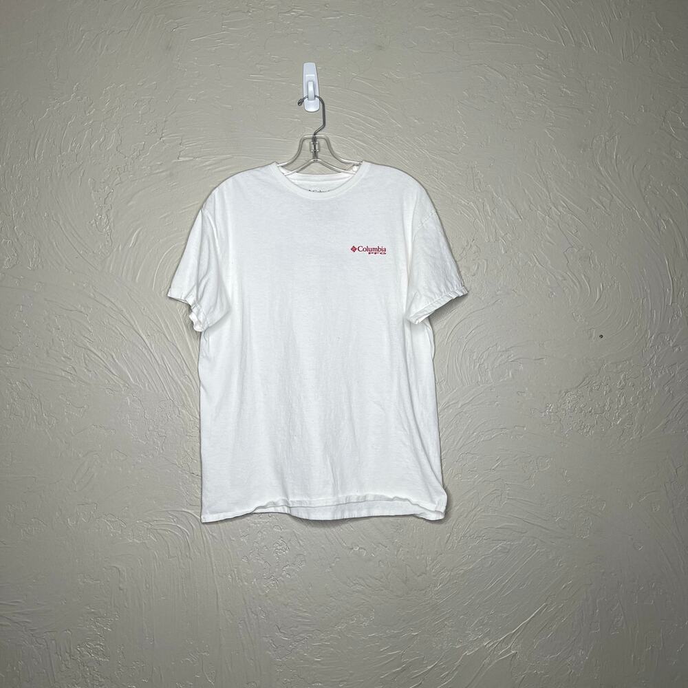 Columbia PFG Men's Large White Fishing Outdoor T-Shirt